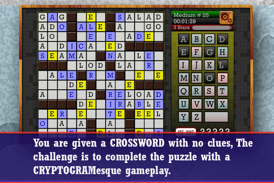 CROSSWORD CRYPTOGRAM - Clueless Crossword Puzzle